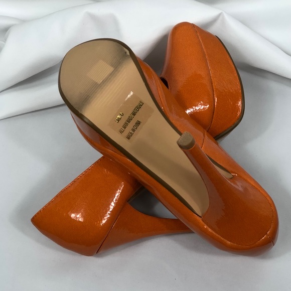 Qupid Orange 4.5 inch heel A017 - Picture 5 of 6